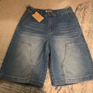 Y2K Machine Pour Neuf Mode Double Knee Jean Shorts Size Medium